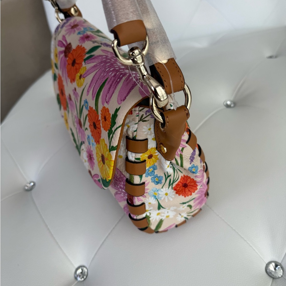 Aimee Kestenberg Zen Convertible Crossbody Floral Leather Shoulder - Picture 2 of 16